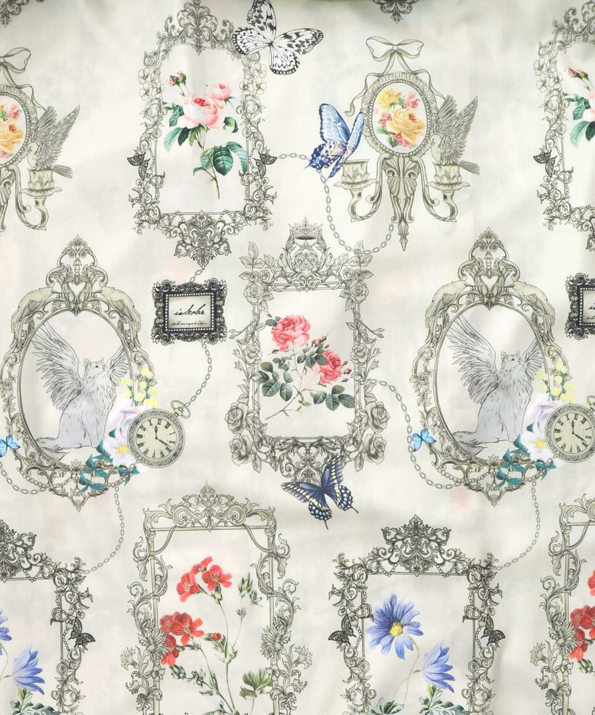 ヴィンテージ風額縁柄シャツワンピース-10