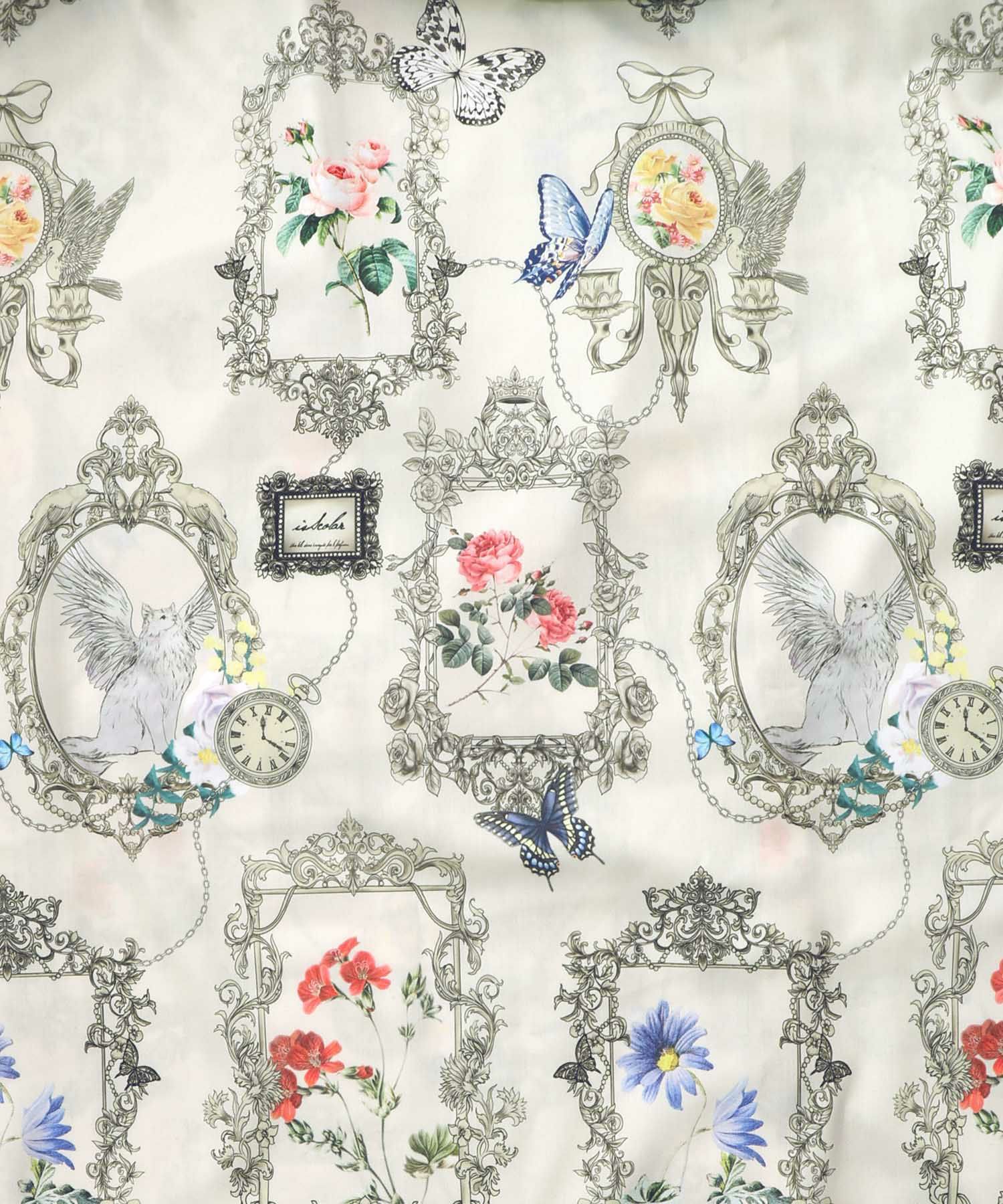 ヴィンテージ風額縁柄シャツワンピース-10