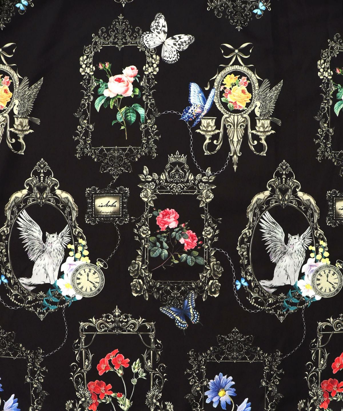 ヴィンテージ風額縁柄シャツワンピース-12