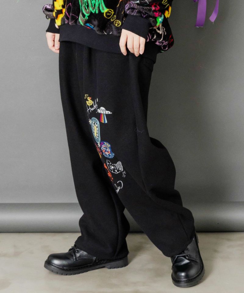POP刺繍起毛あったかパンツ-3