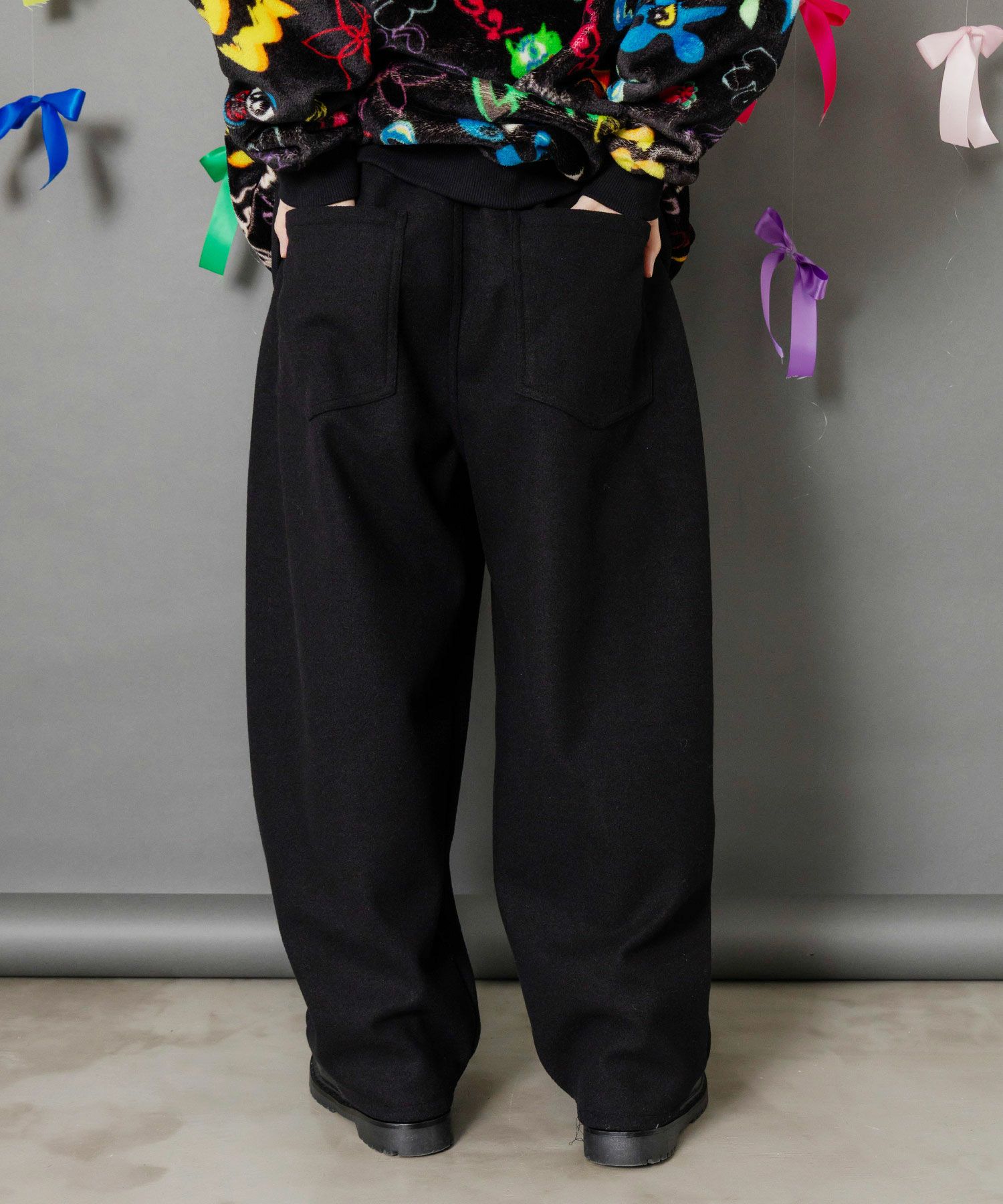 153765：POP刺繍起毛あったかパンツの通販-ScoLar