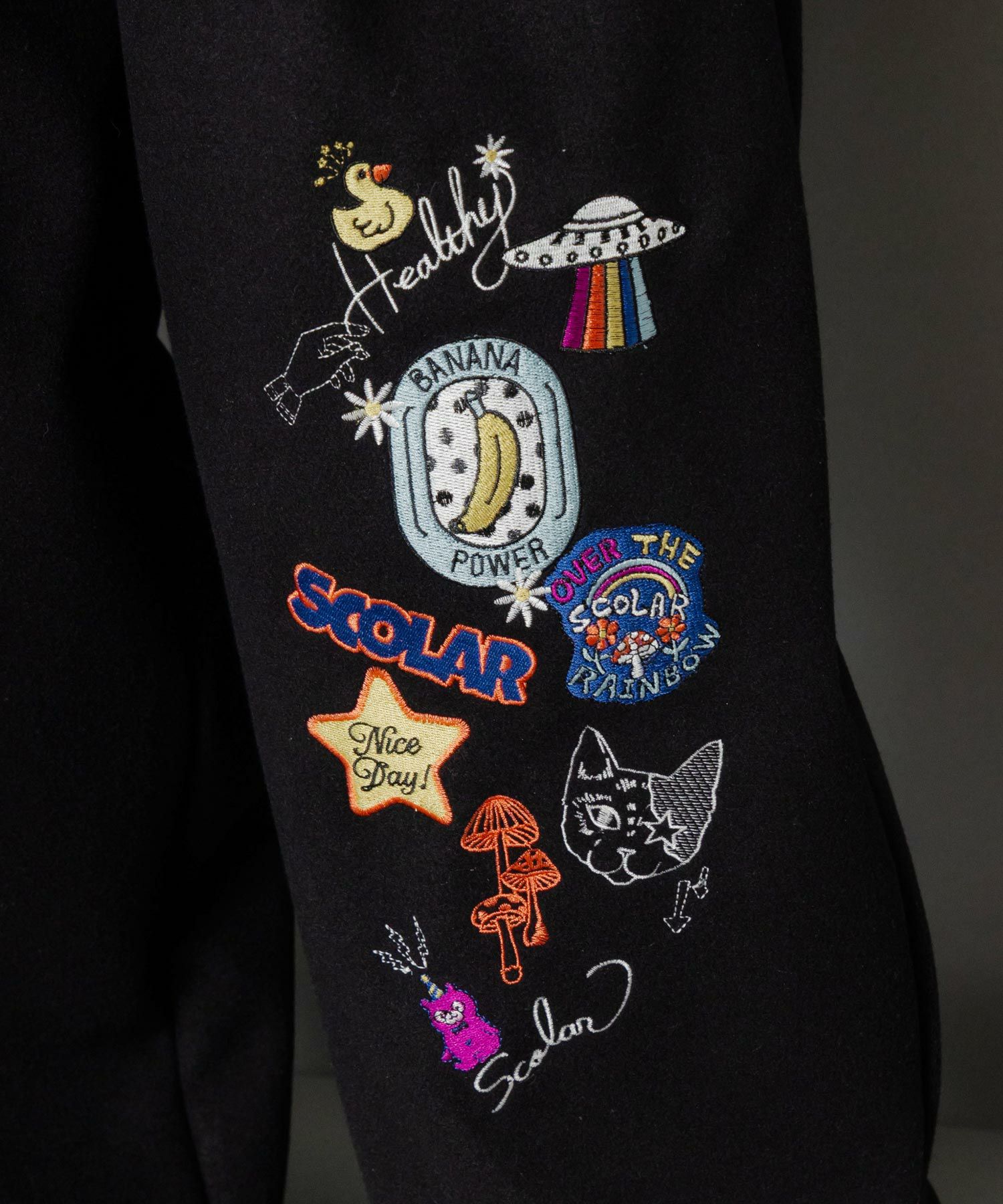 153765：POP刺繍起毛あったかパンツの通販-ScoLar