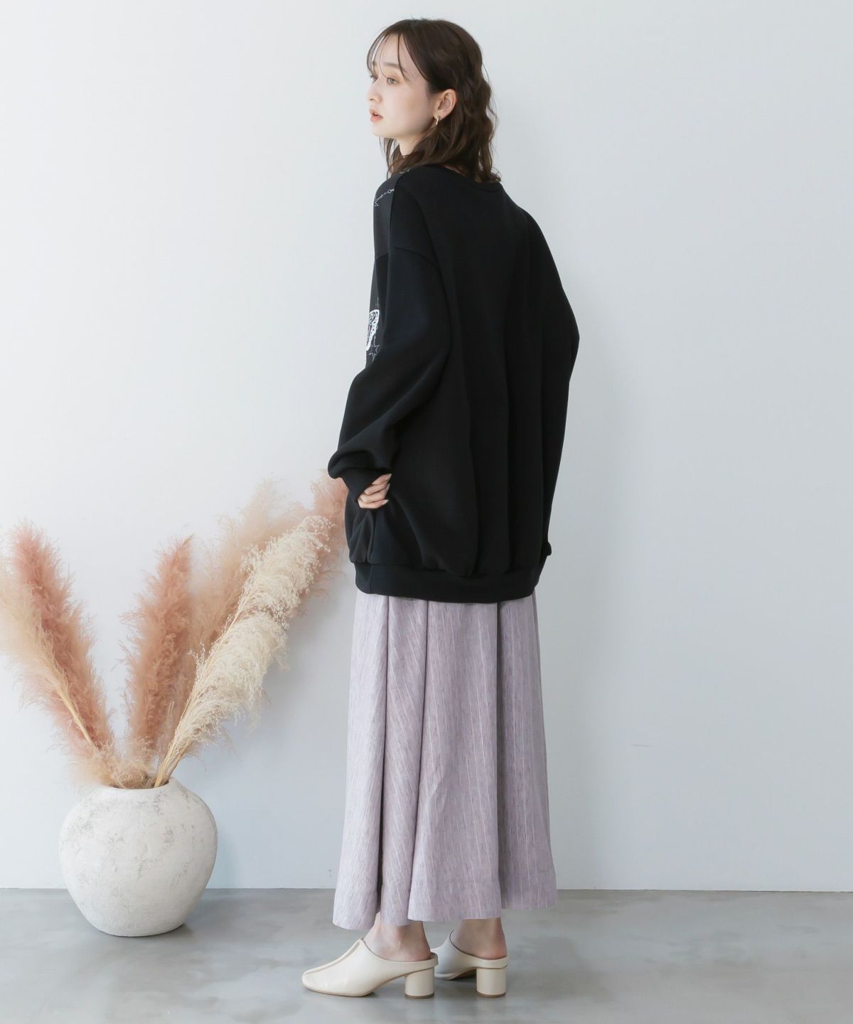 スカラーガーランド柄裏毛チュニック-6