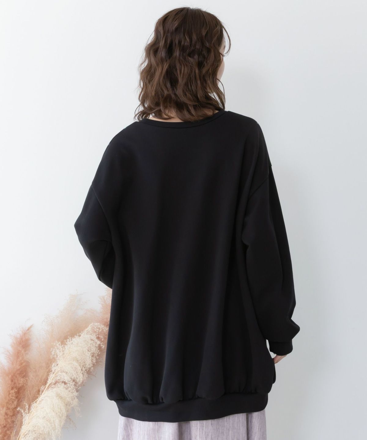 スカラーガーランド柄裏毛チュニック-7