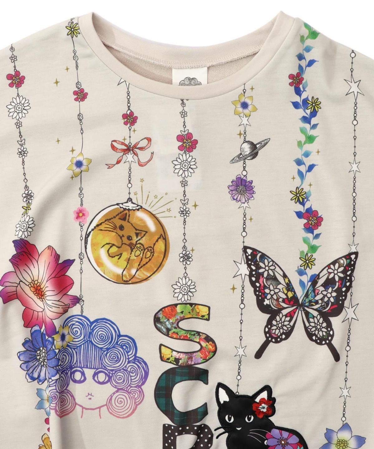 スカラーガーランド柄裏毛チュニック-10