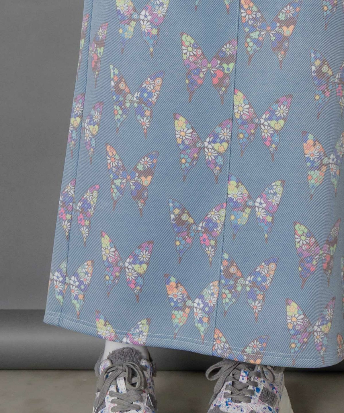 アニマルor蝶柄 裏ボアあったかスカート-9