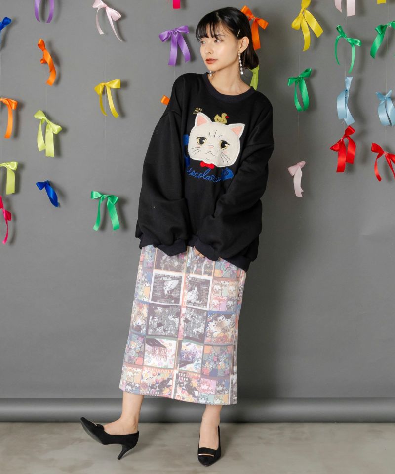 アニマルor蝶柄 裏ボアあったかスカート-11