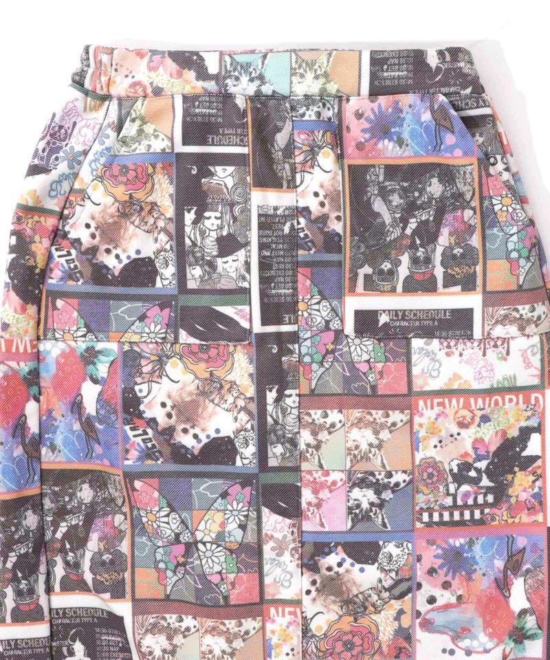 アニマルor蝶柄 裏ボアあったかスカート-21