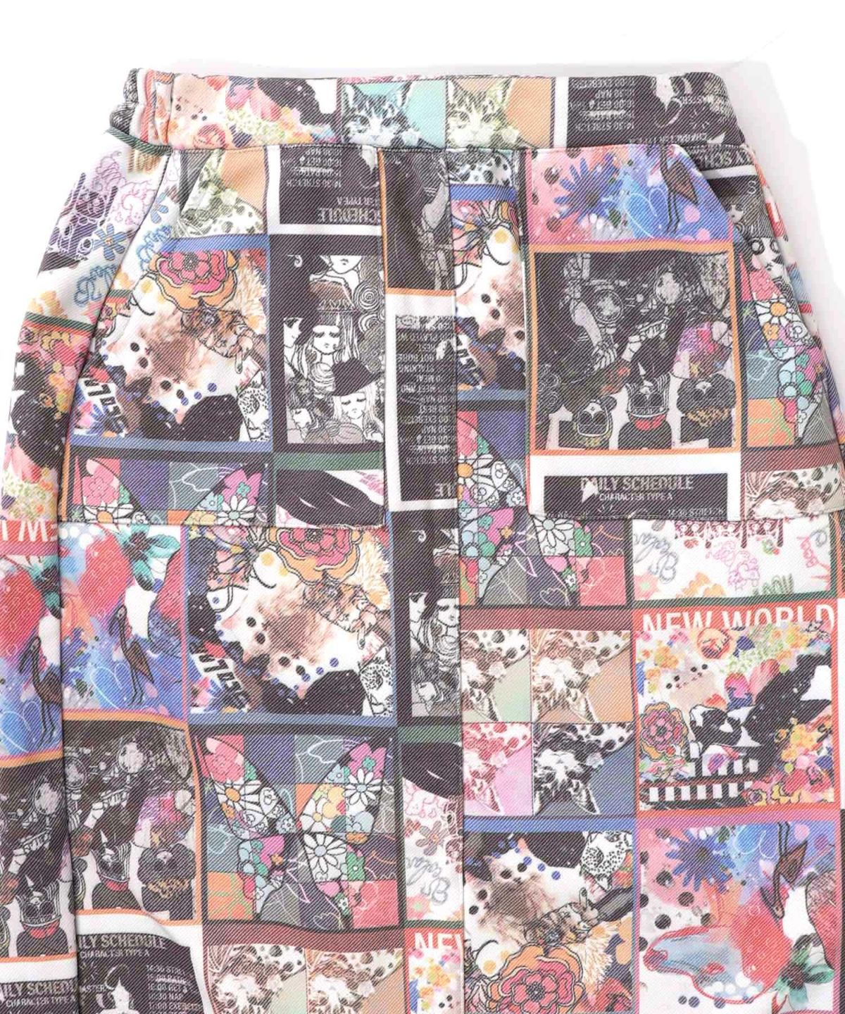 アニマルor蝶柄 裏ボアあったかスカート-21