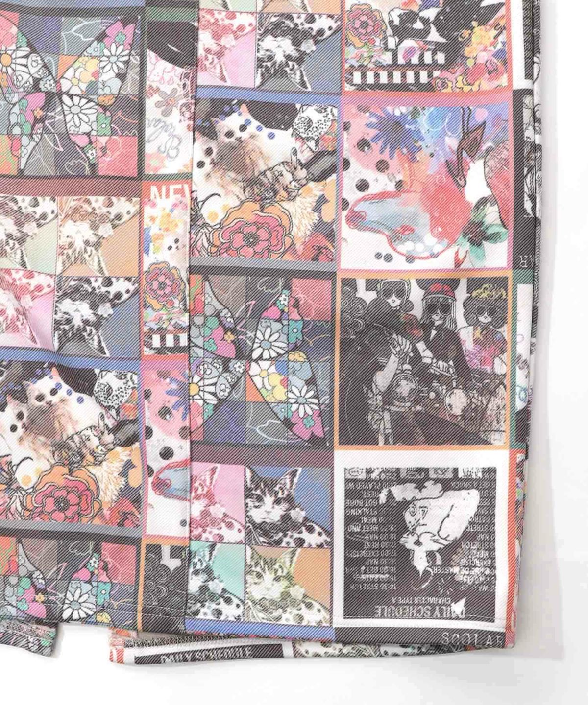 アニマルor蝶柄 裏ボアあったかスカート-22