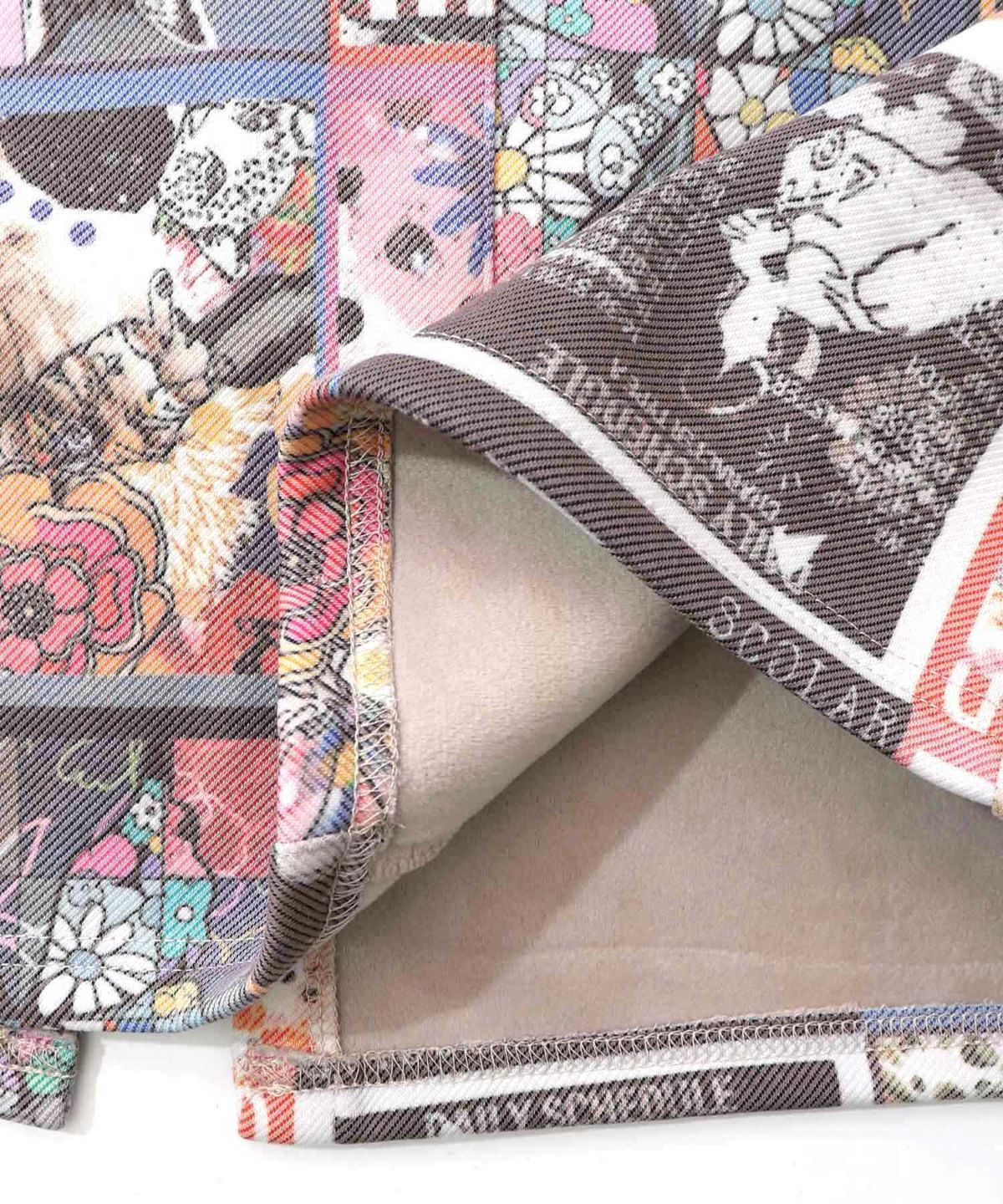 アニマルor蝶柄 裏ボアあったかスカート-23