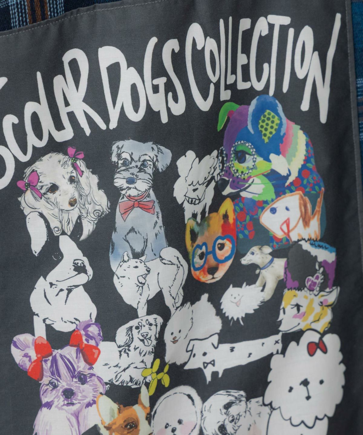 わんコレ柄ネルチェック×ボアシャツアウター-7