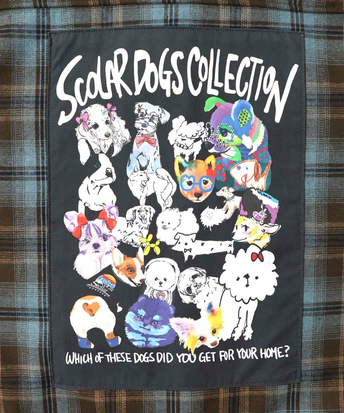 わんコレ柄ネルチェック×ボアシャツアウター-15