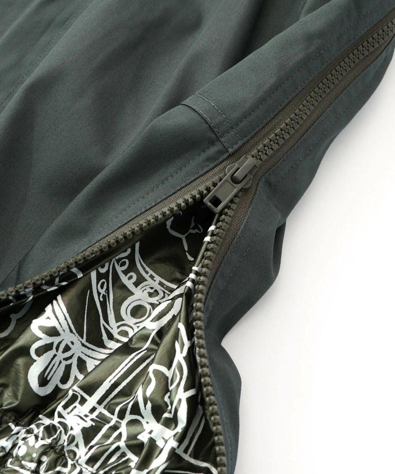 無地×動物たちの肖像柄 4wayツイルスカート-19