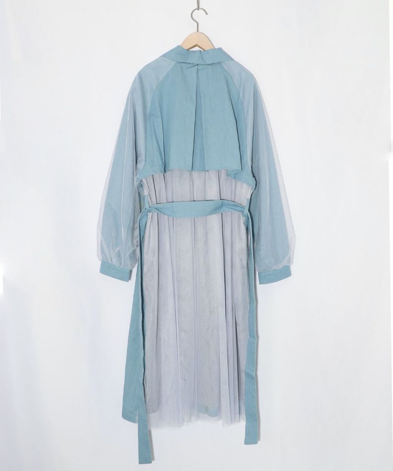 チュール重ね花刺繍ロングコート-22