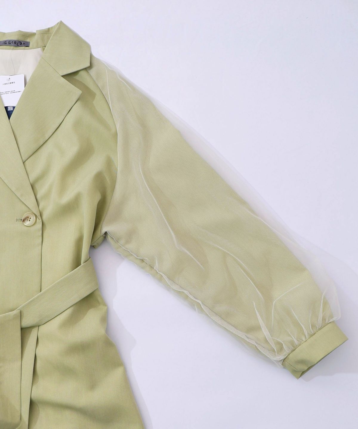 チュール重ね花刺繍ロングコート-28