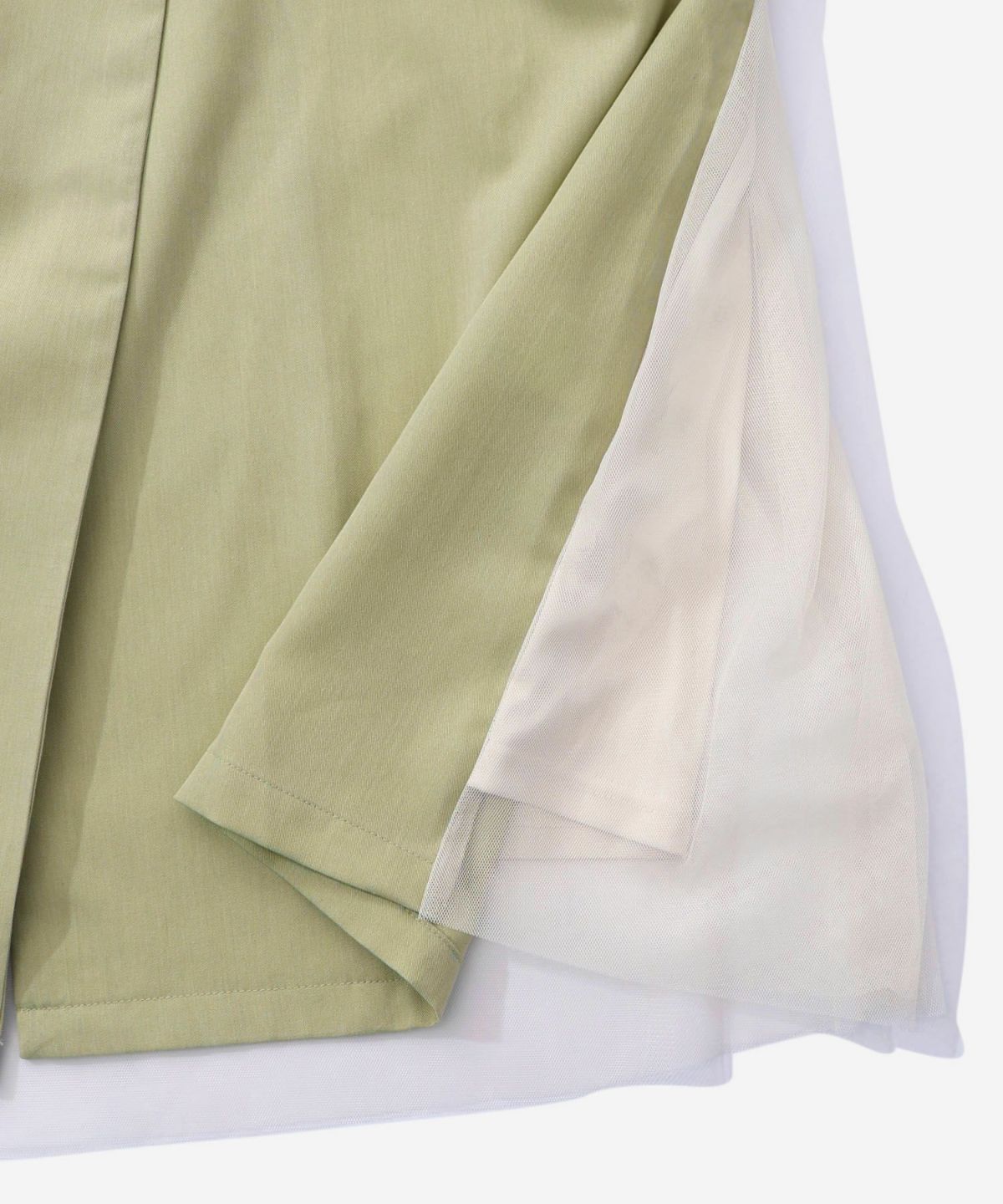 チュール重ね花刺繍ロングコート-30