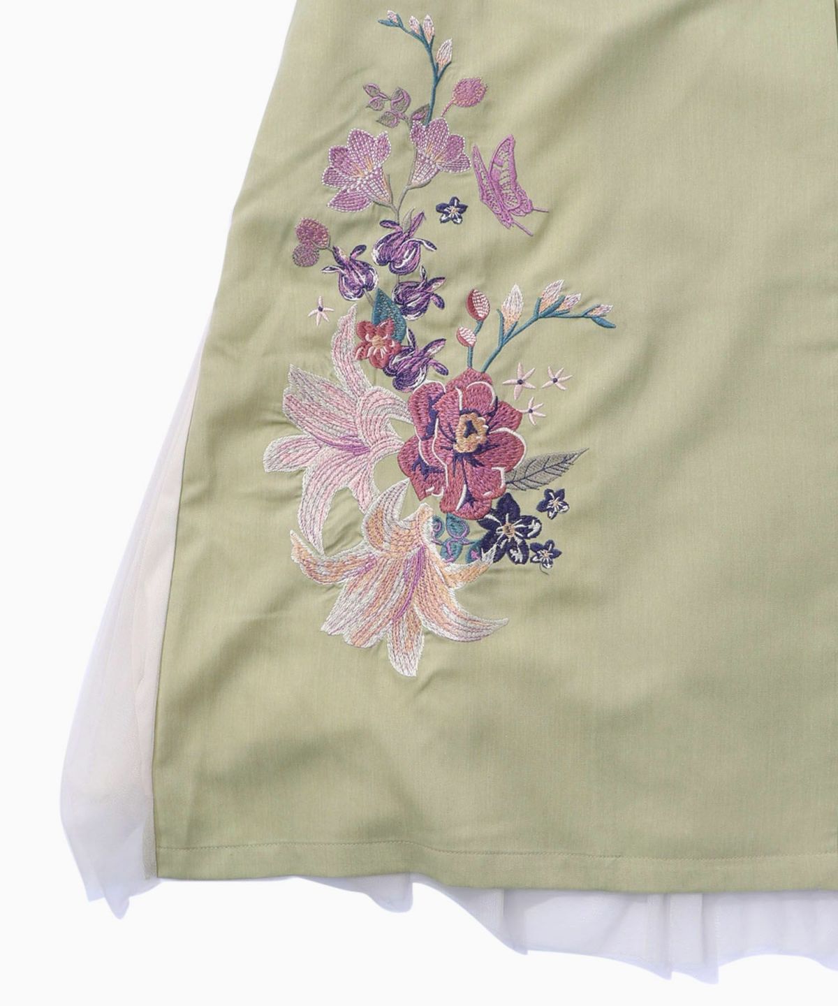 チュール重ね花刺繍ロングコート-31