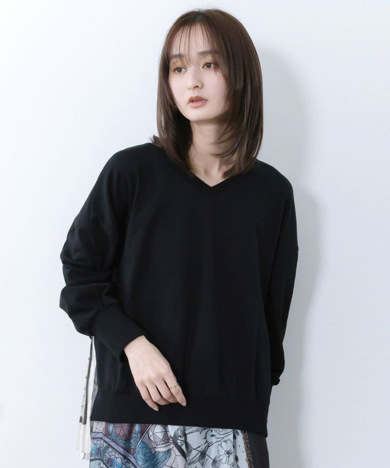 星座×ステンドグラス柄プリーツ切替プルオーバー-3