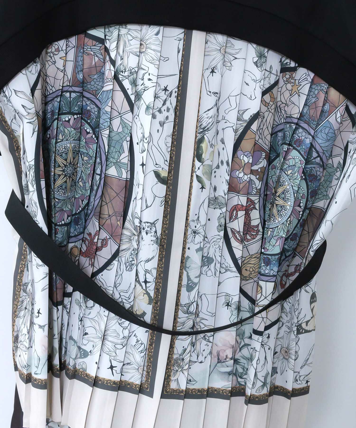 星座×ステンドグラス柄プリーツ切替プルオーバー-6