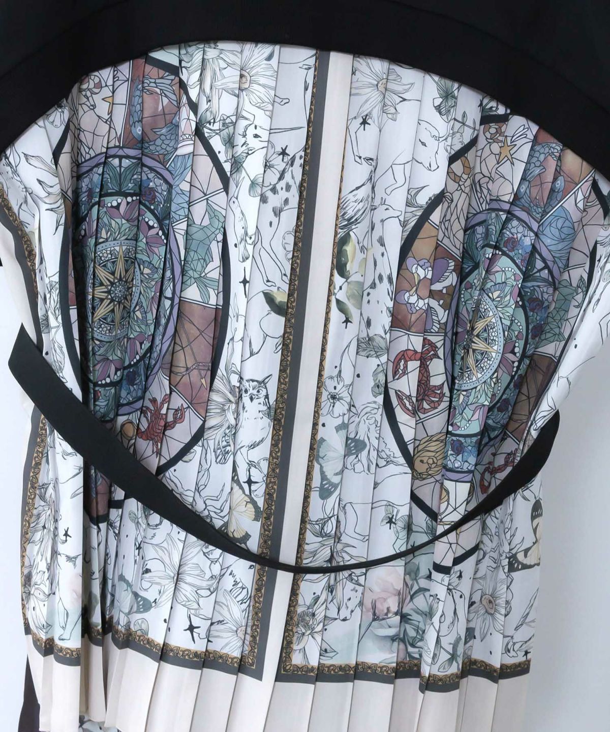 星座×ステンドグラス柄プリーツ切替プルオーバー-6