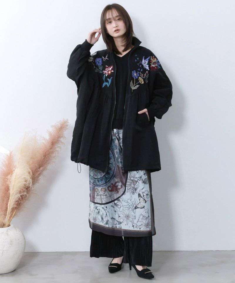 星座×ステンドグラス柄プリーツ切替プルオーバー-7