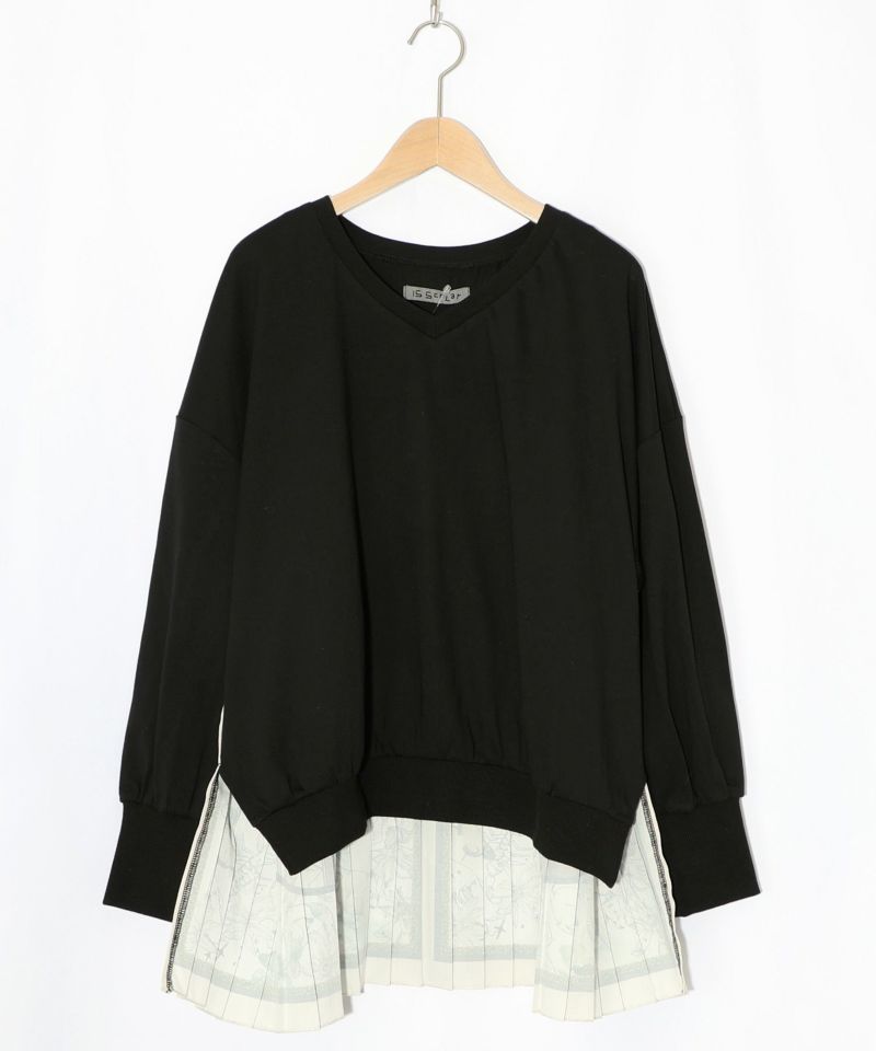 星座×ステンドグラス柄プリーツ切替プルオーバー-8