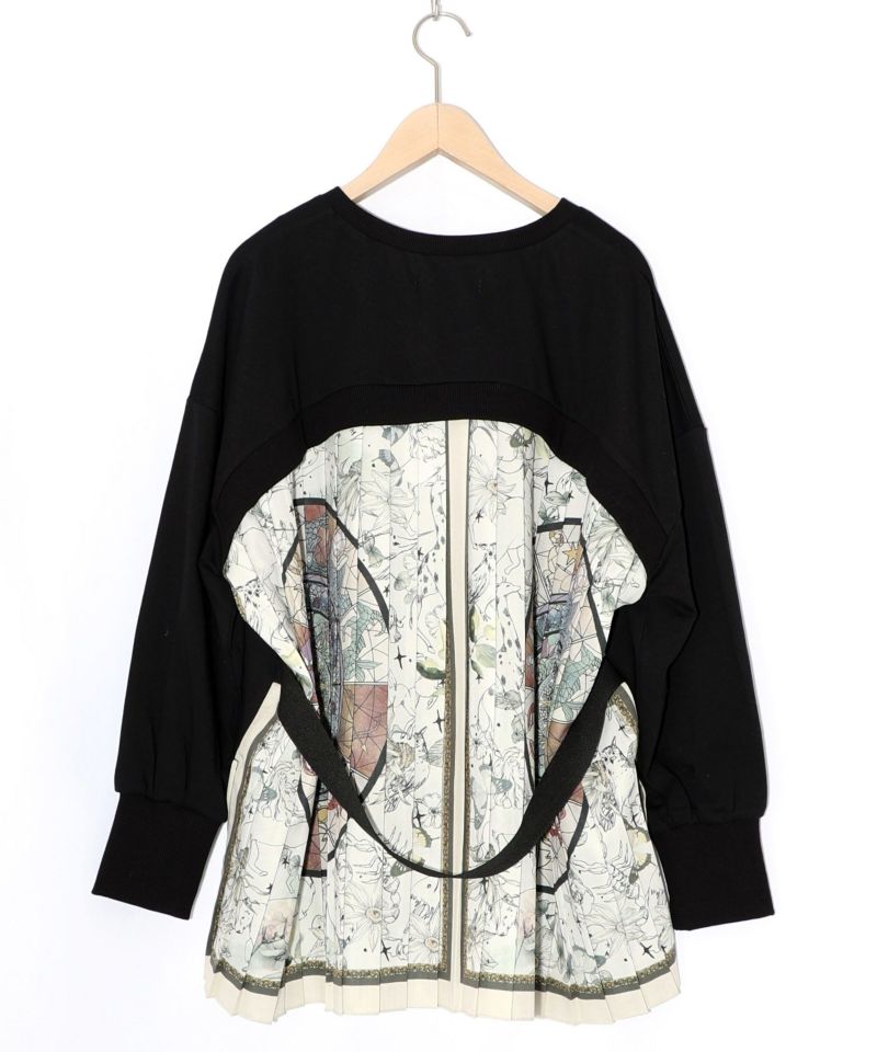 星座×ステンドグラス柄プリーツ切替プルオーバー-9