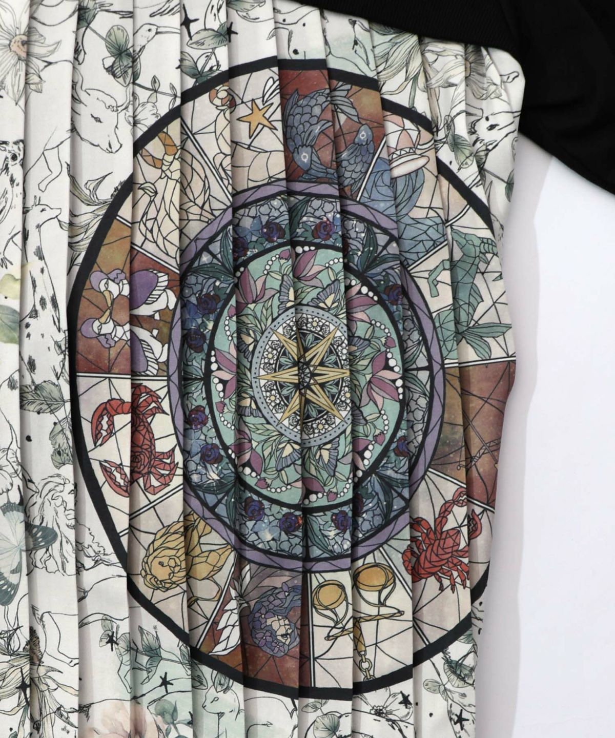 星座×ステンドグラス柄プリーツ切替プルオーバー-10