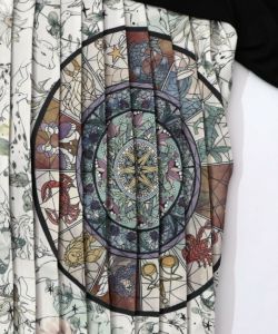 星座×ステンドグラス柄プリーツ切替プルオーバー-10