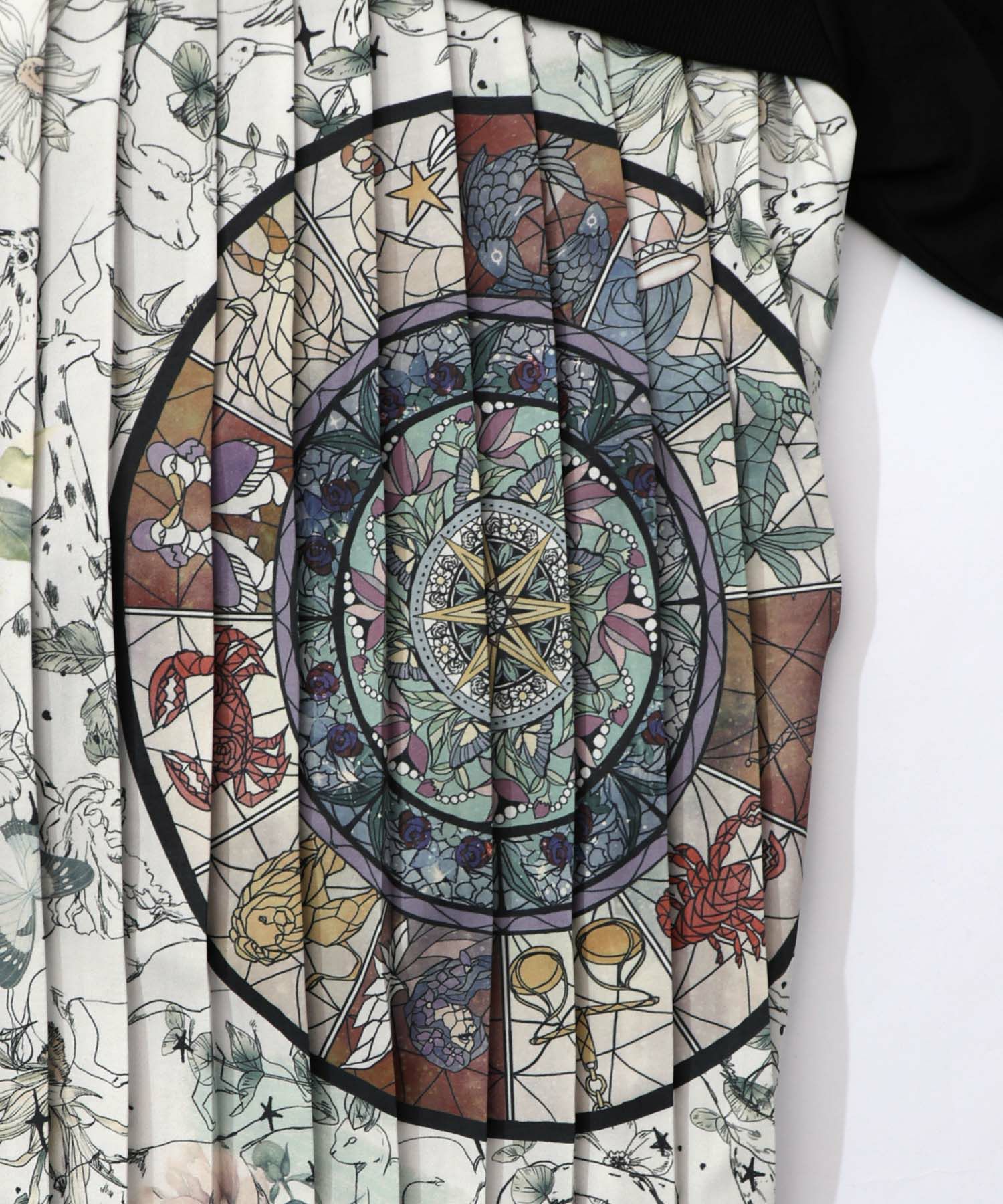 星座×ステンドグラス柄プリーツ切替プルオーバー-10