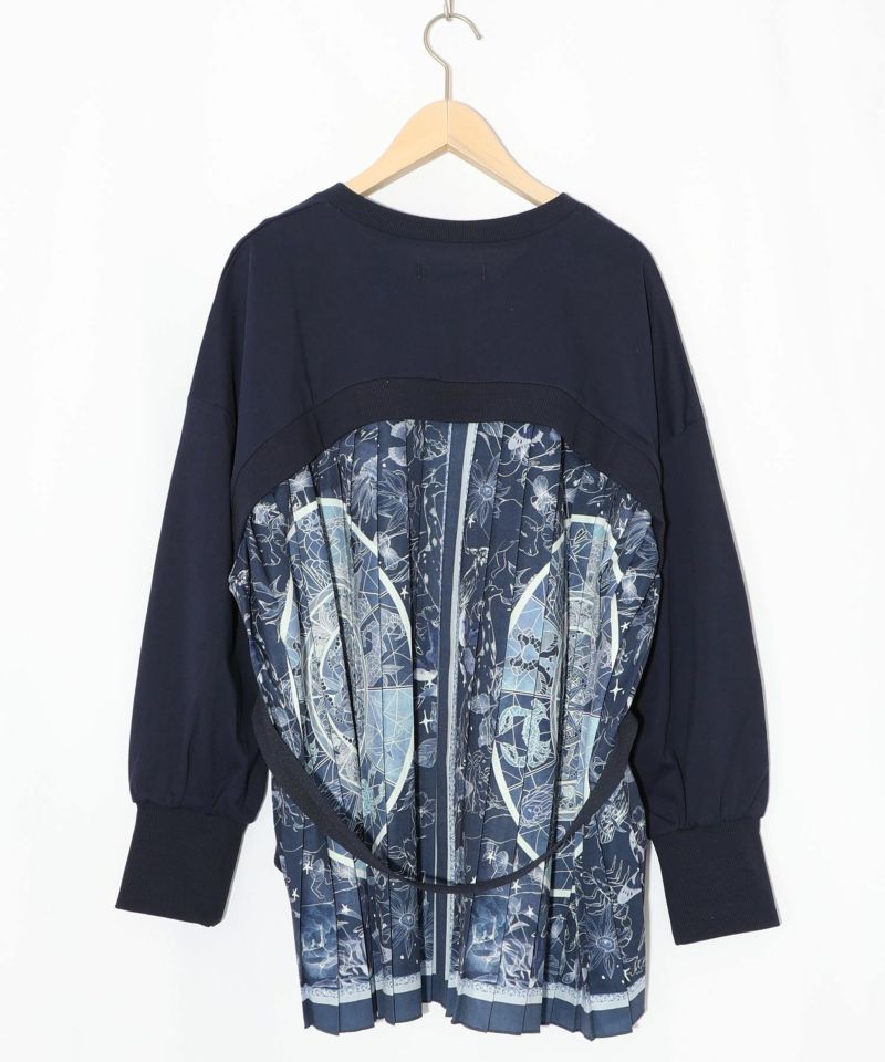 星座×ステンドグラス柄プリーツ切替プルオーバー-12