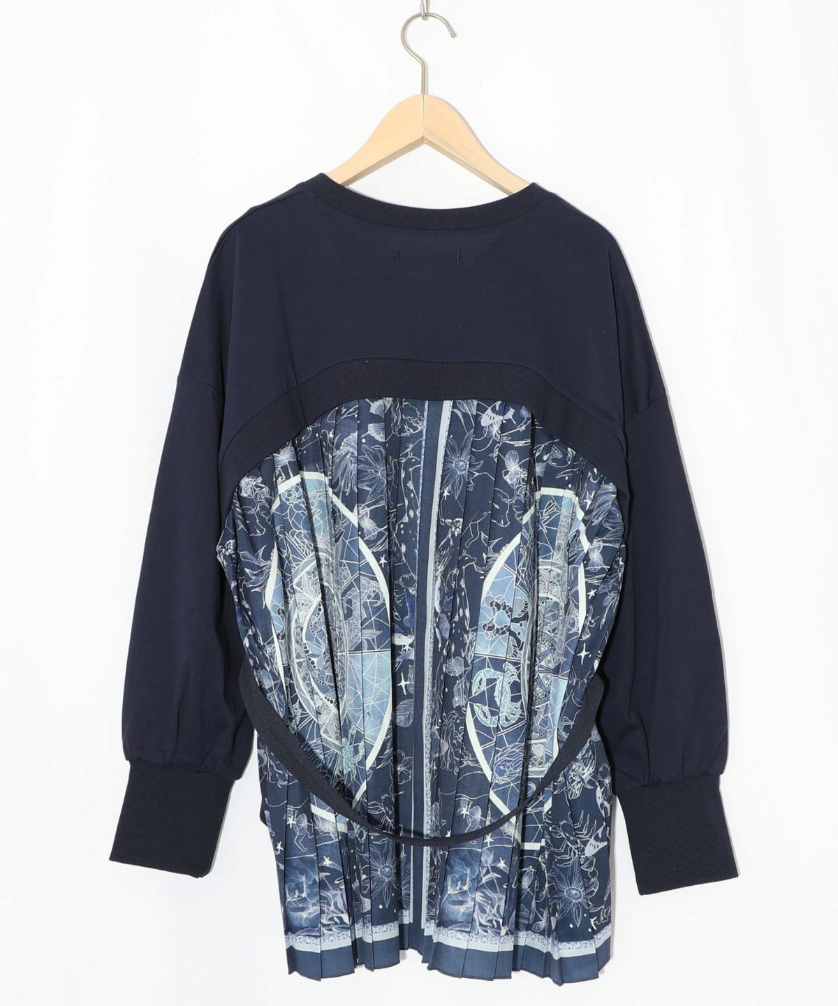 星座×ステンドグラス柄プリーツ切替プルオーバー-12