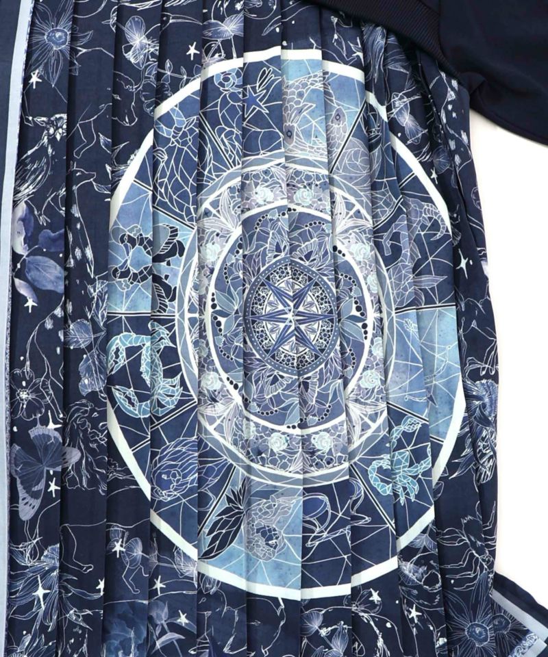 星座×ステンドグラス柄プリーツ切替プルオーバー-13