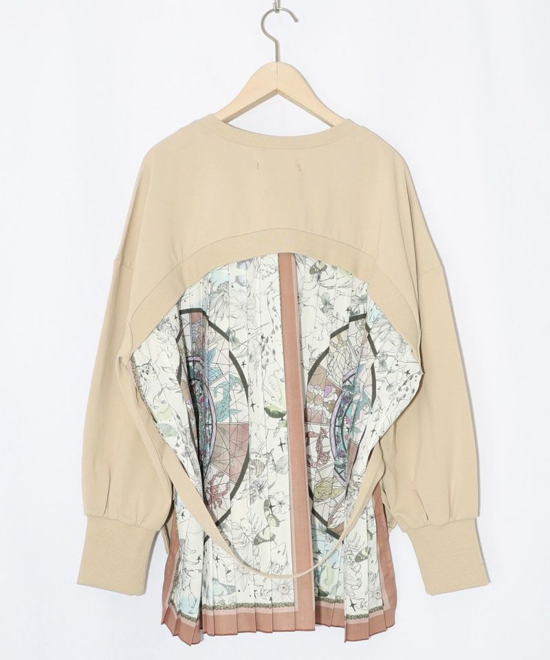 星座×ステンドグラス柄プリーツ切替プルオーバー-15