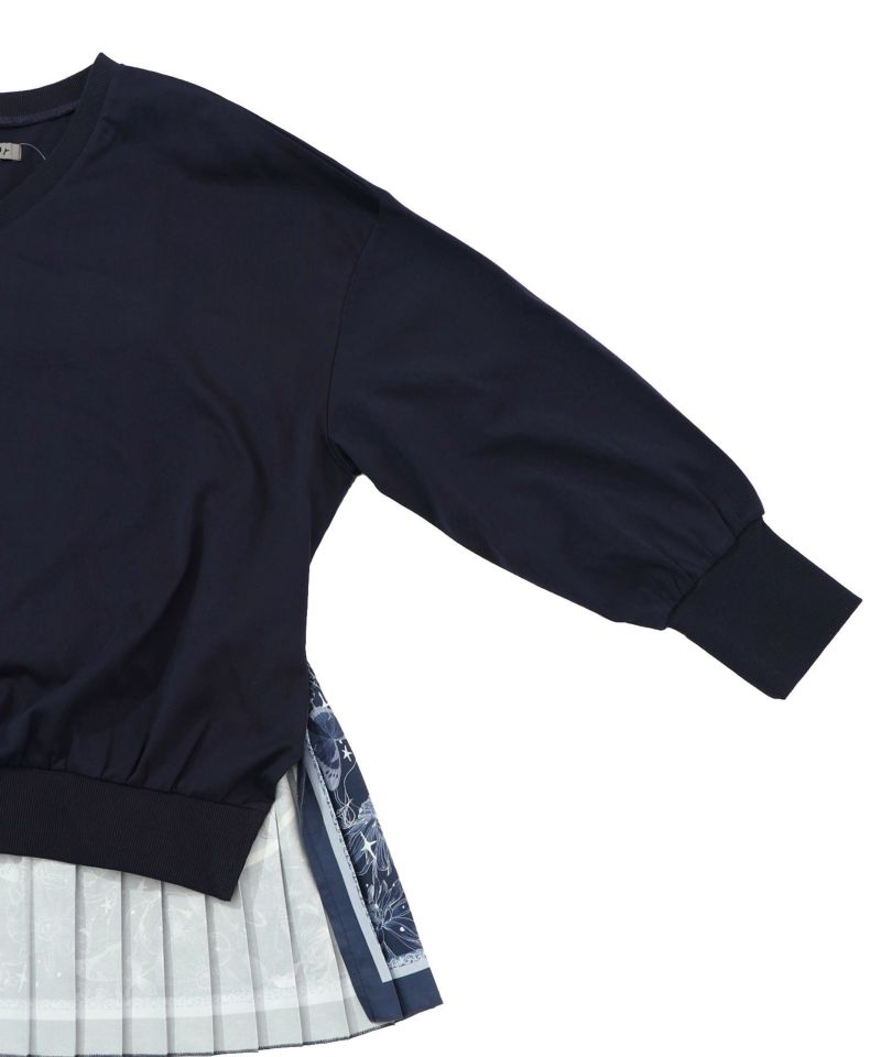 星座×ステンドグラス柄プリーツ切替プルオーバー-18