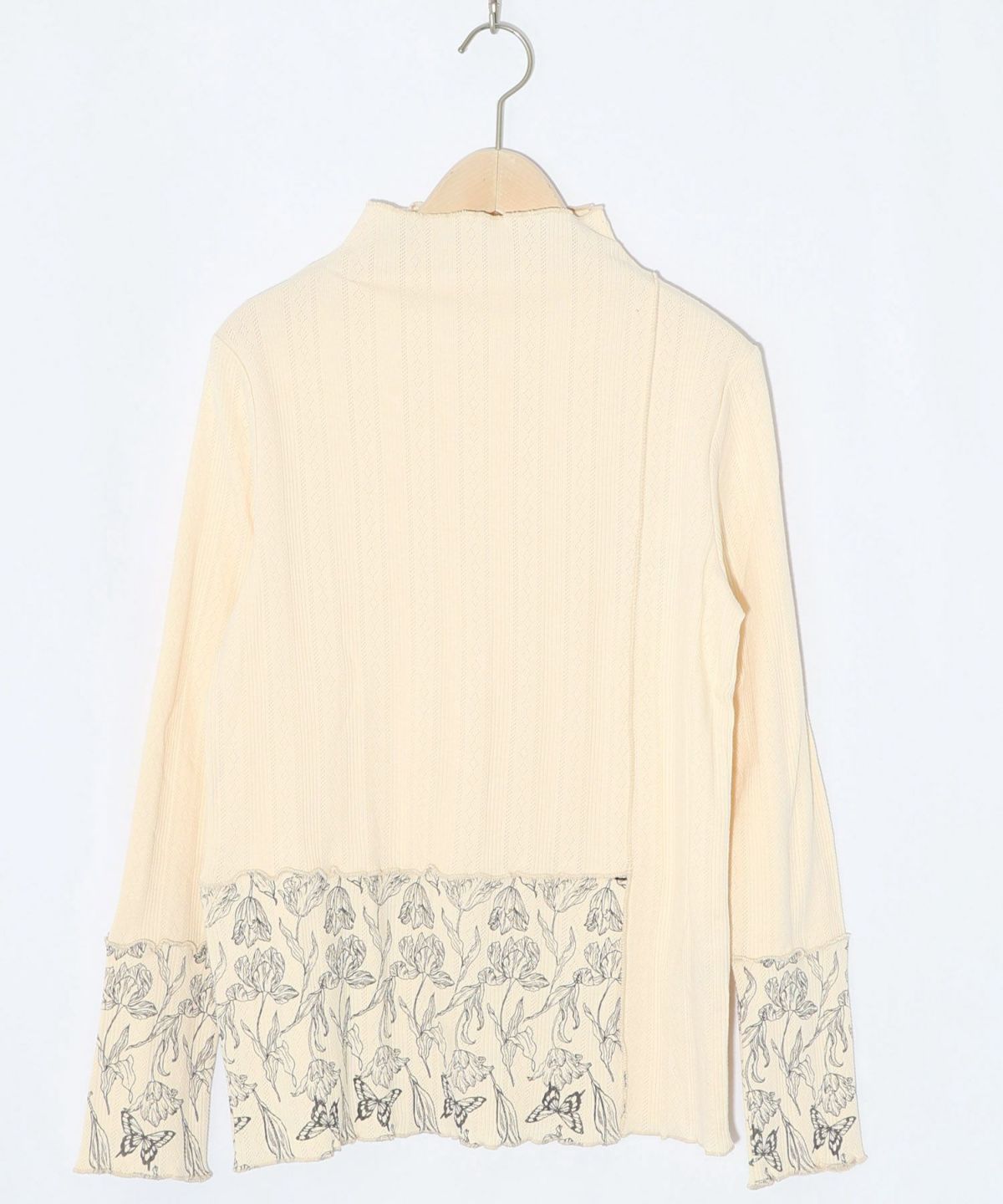 花蝶刺繍テレコ素材メロウ入りインナー-10