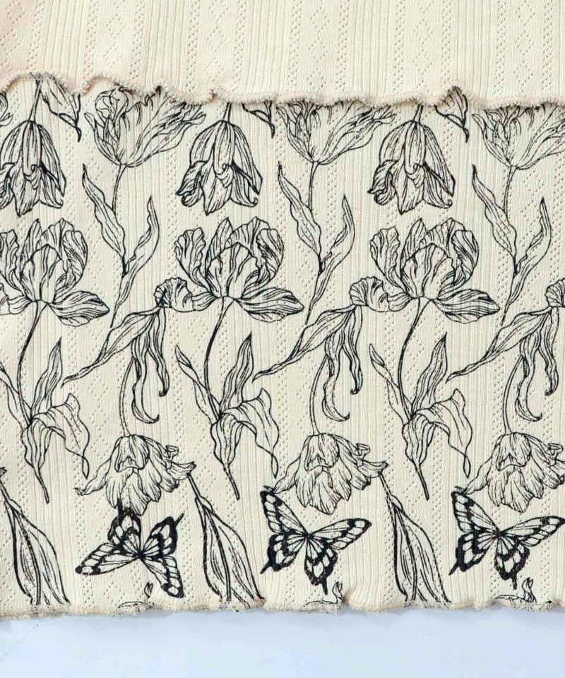 花蝶刺繍テレコ素材メロウ入りインナー-11