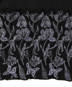 花蝶刺繍テレコ素材メロウ入りインナー-13