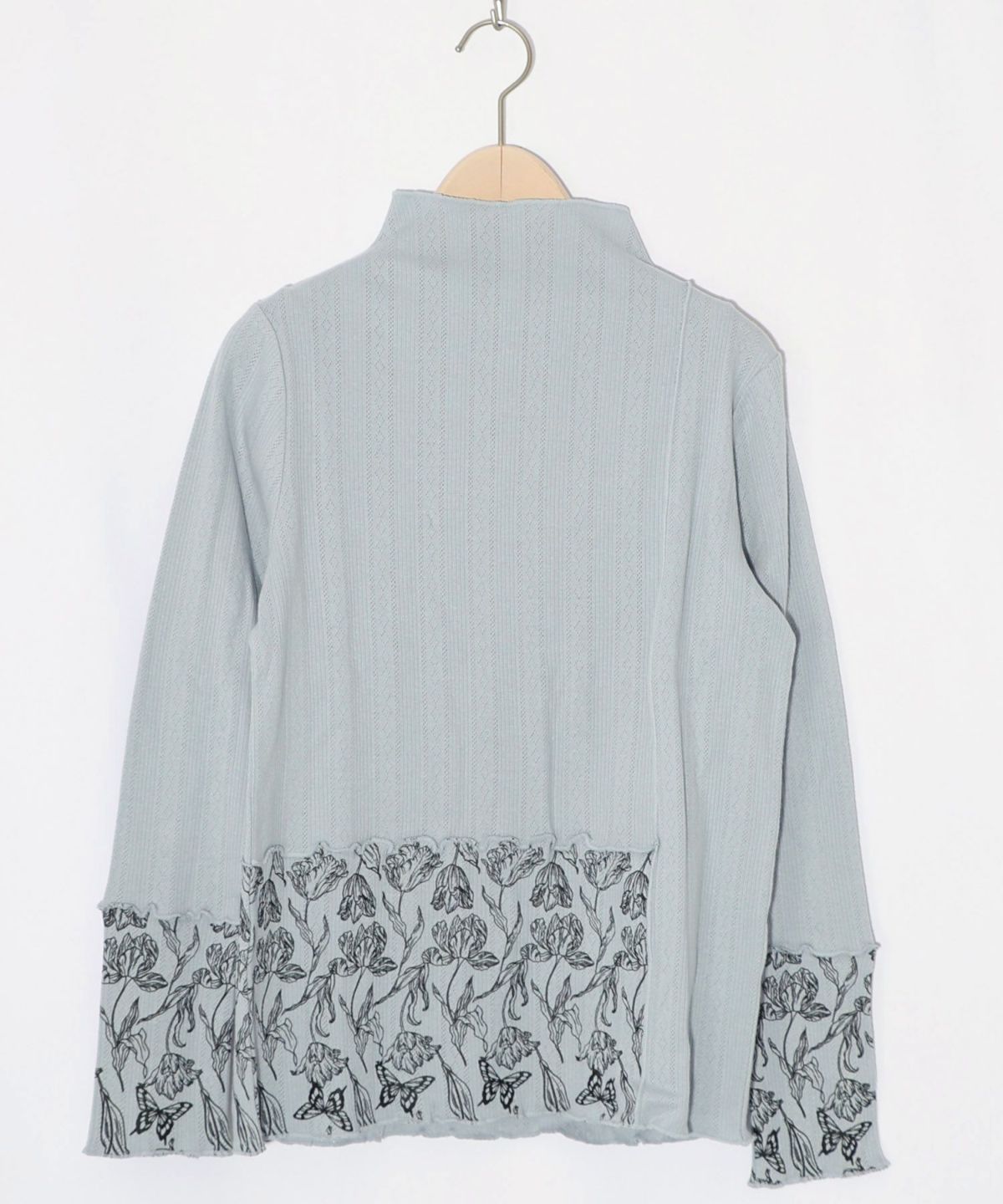 花蝶刺繍テレコ素材メロウ入りインナー-14