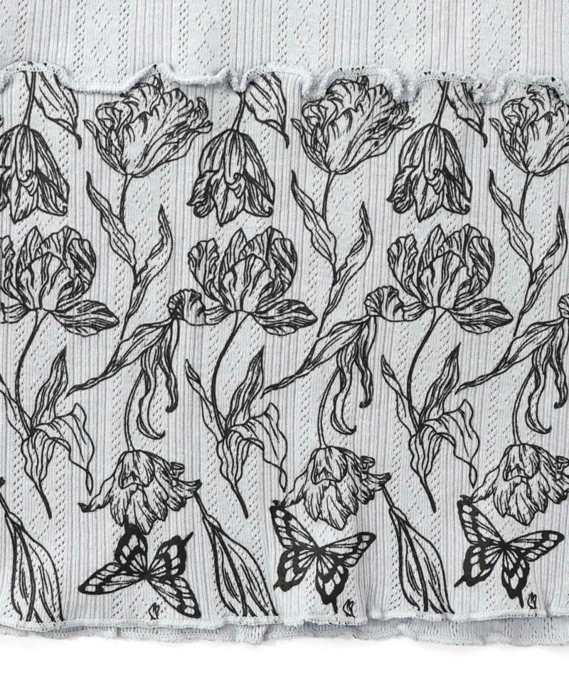 花蝶刺繍テレコ素材メロウ入りインナー-15