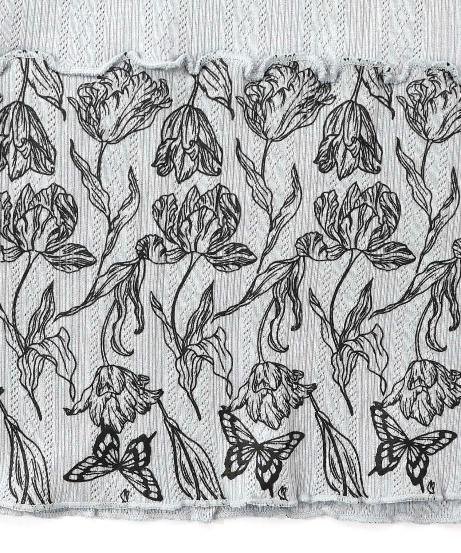 花蝶刺繍テレコ素材メロウ入りインナー-15