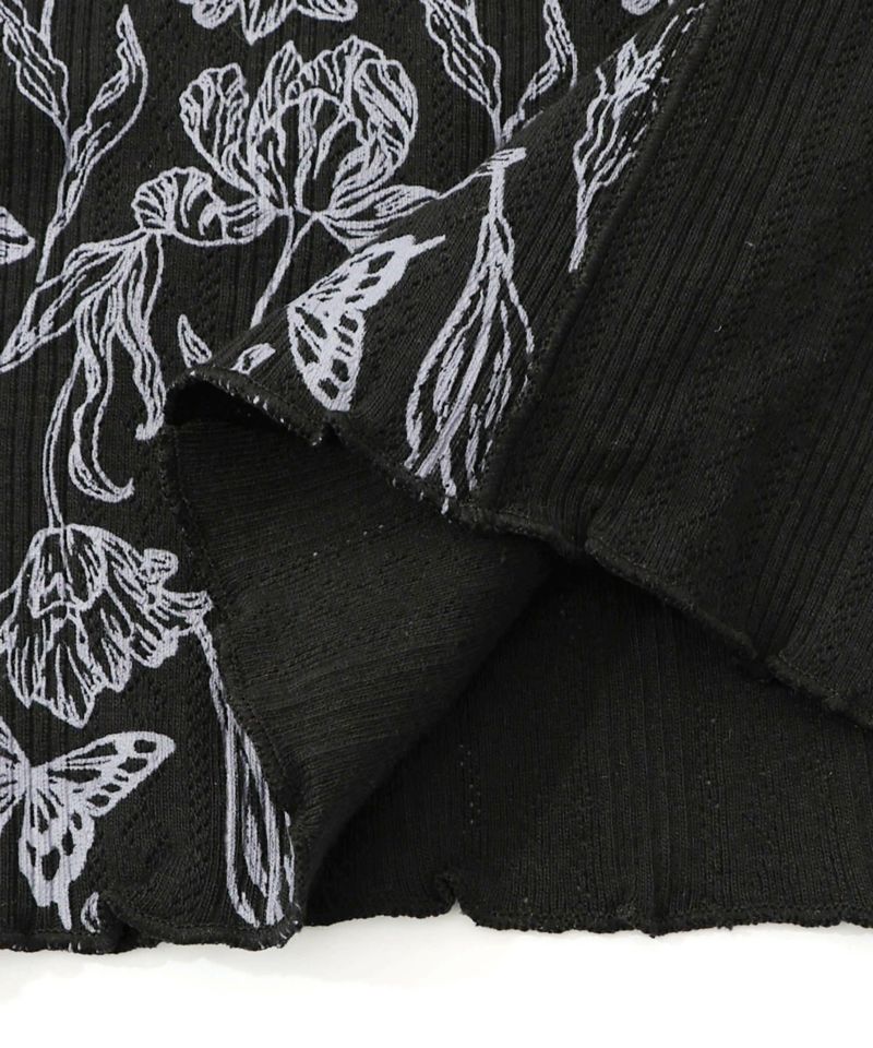 花蝶刺繍テレコ素材メロウ入りインナー-20