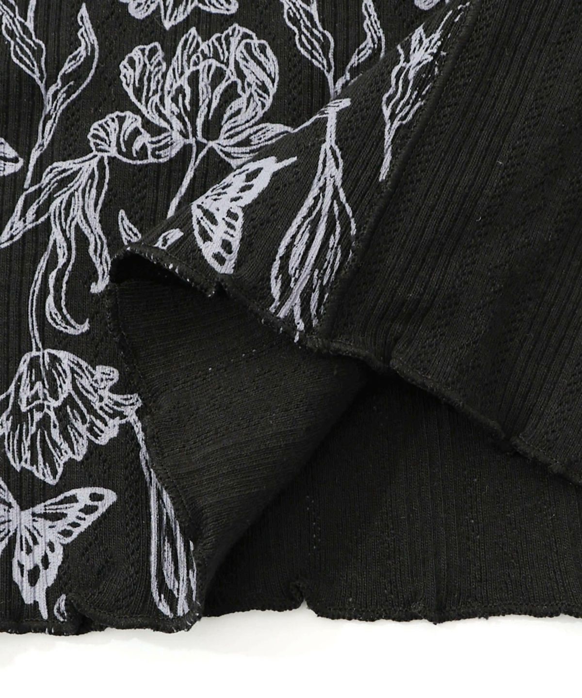 花蝶刺繍テレコ素材メロウ入りインナー-20