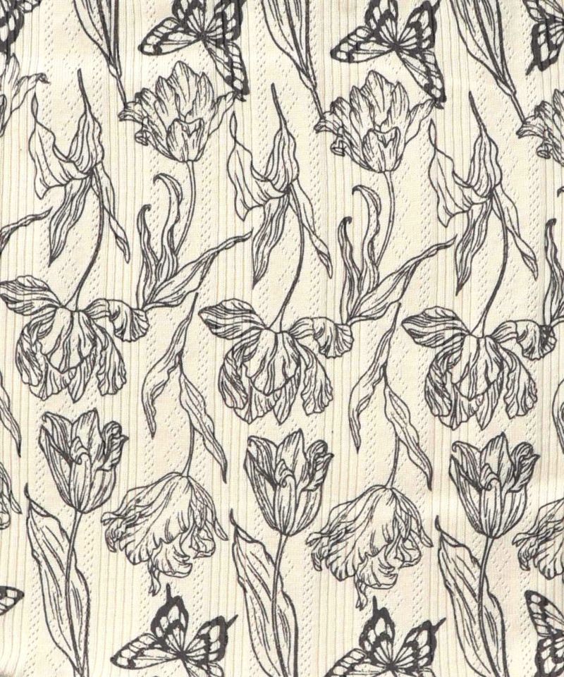 花蝶柄テレコ素材メロウ入りパンツ-9