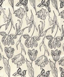 花蝶柄テレコ素材メロウ入りパンツ-9