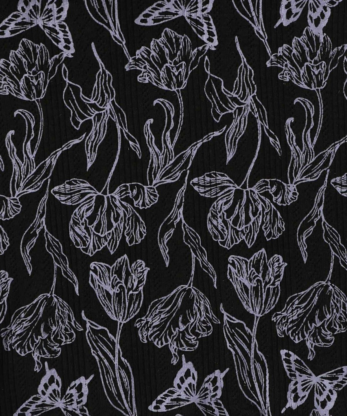 花蝶柄テレコ素材メロウ入りパンツ-11