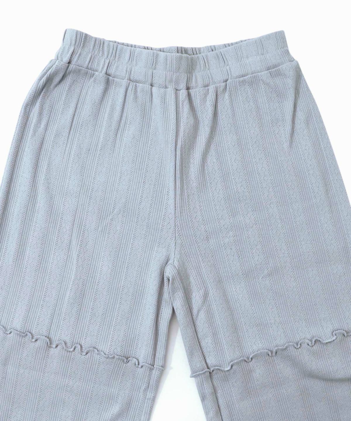 花蝶柄テレコ素材メロウ入りパンツ-14