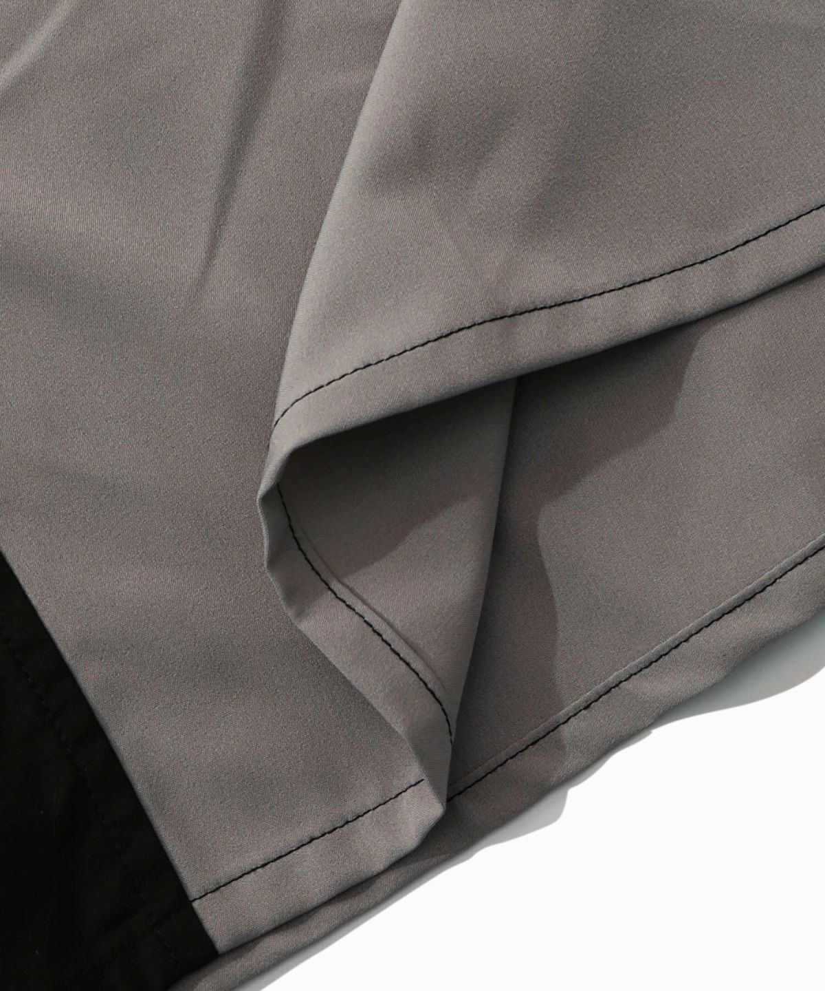 花刺繍トレンチコート風異素材切替ワンピース-25