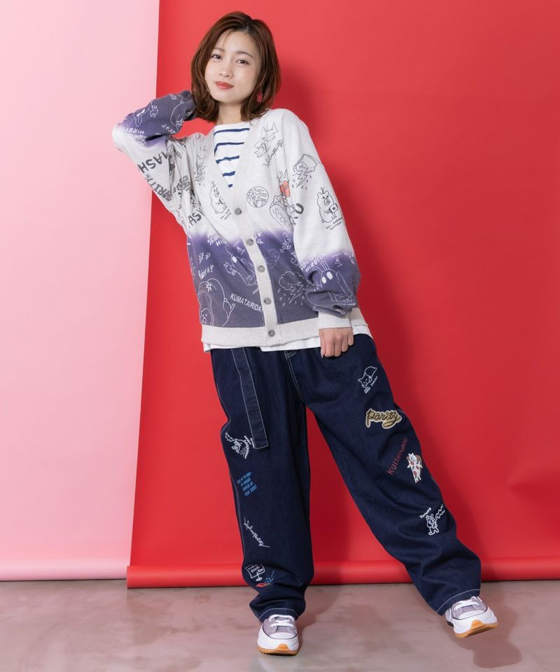 らくがき風ワッペンベルト付きパンツ-2